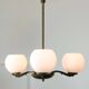 Art Deco French Brass Figural Chandelier, 1930
