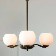 Chandelier figural en laiton Art Déco français, 1930