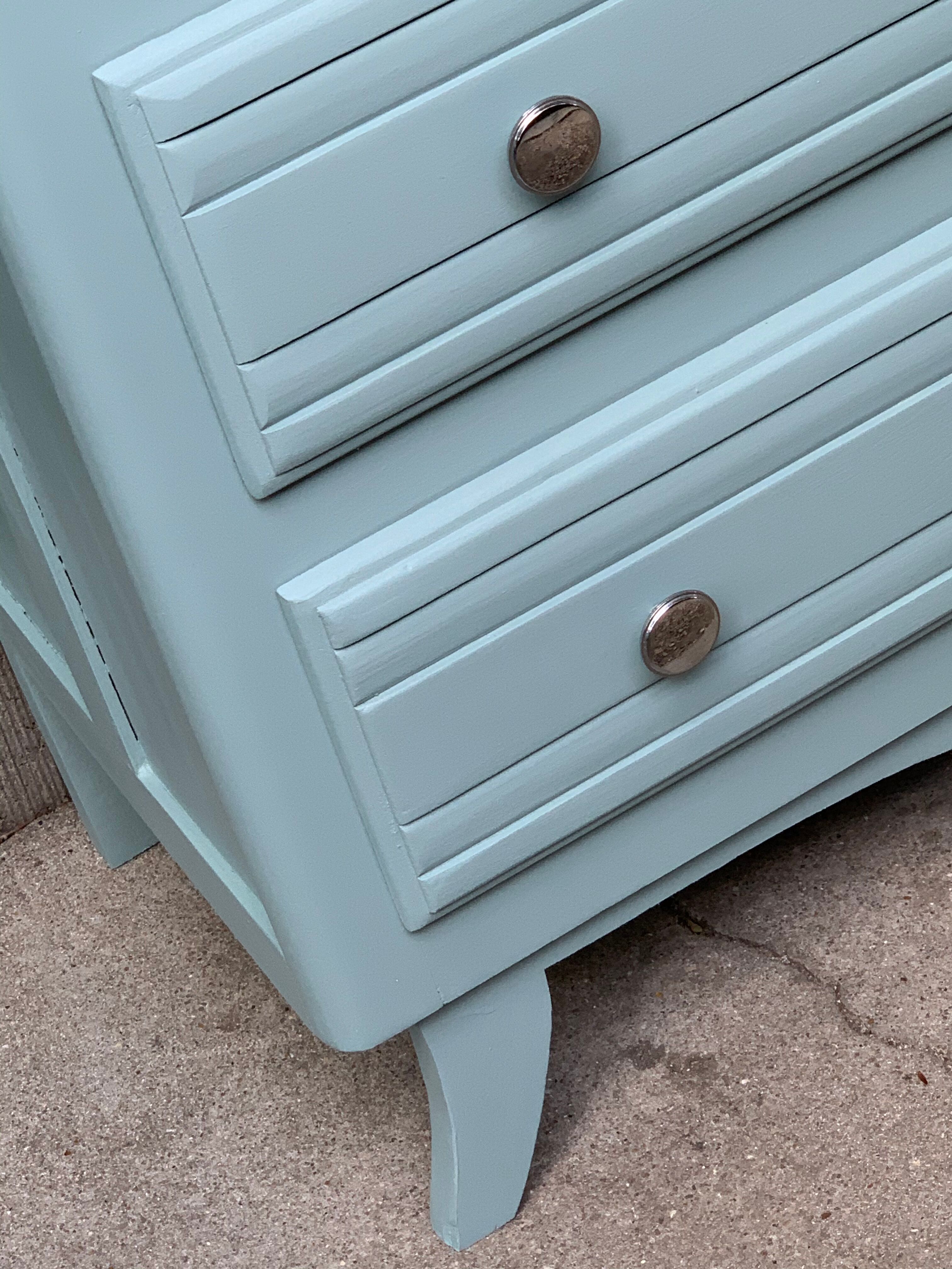 Commode Art déco bleu/vert grisé