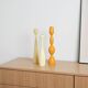 Mustard-colored candlestick, Danish design, 1970s, made in Denmark