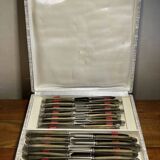 Set de 24 couteaux bakelite acier inoxydable en coffret