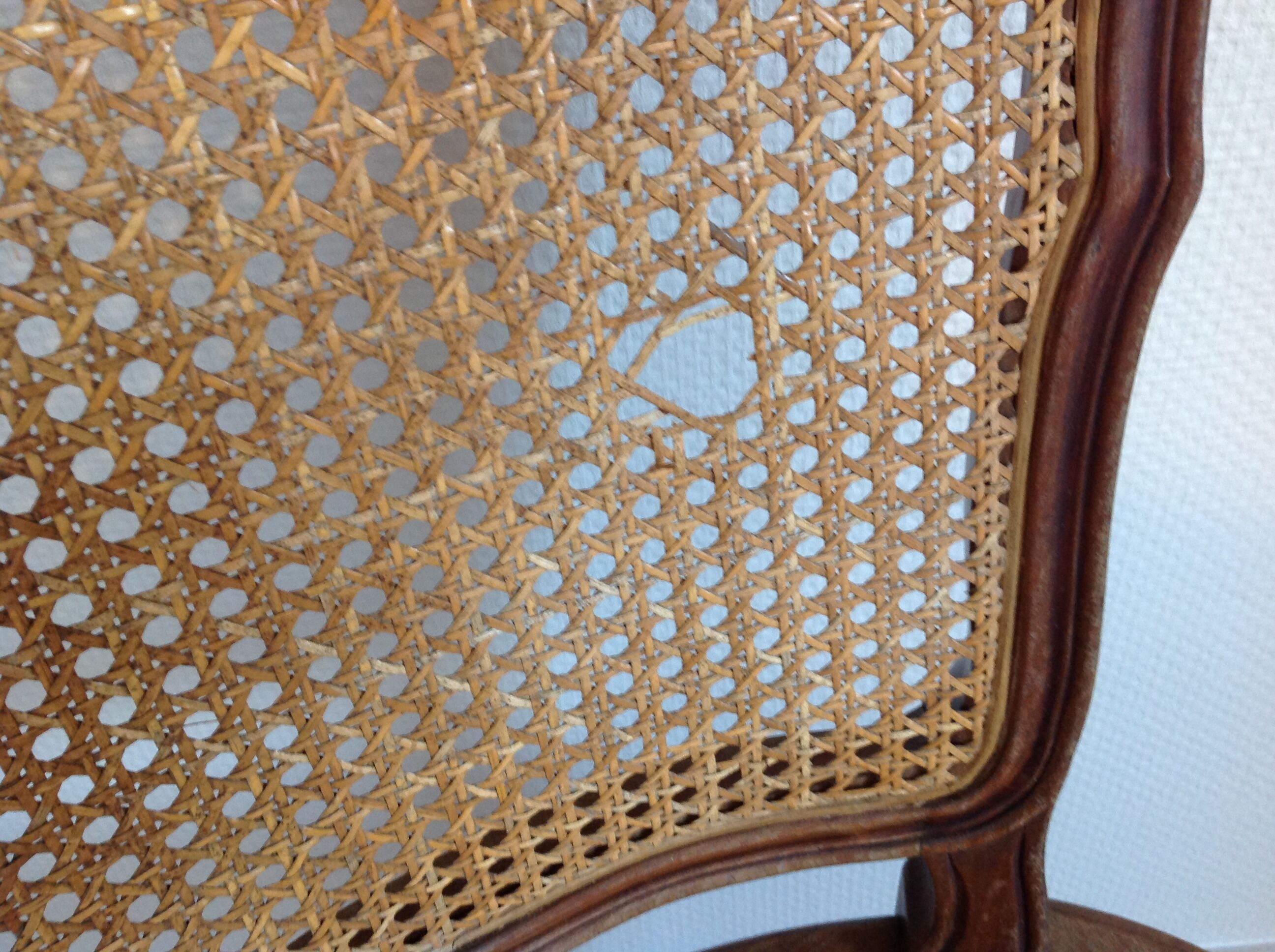 Louis XV style canned chair