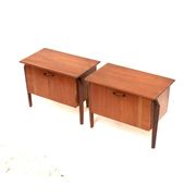 Deux tables de chevet vintage de Louis van Teeffelen pour Wébé des années 1960