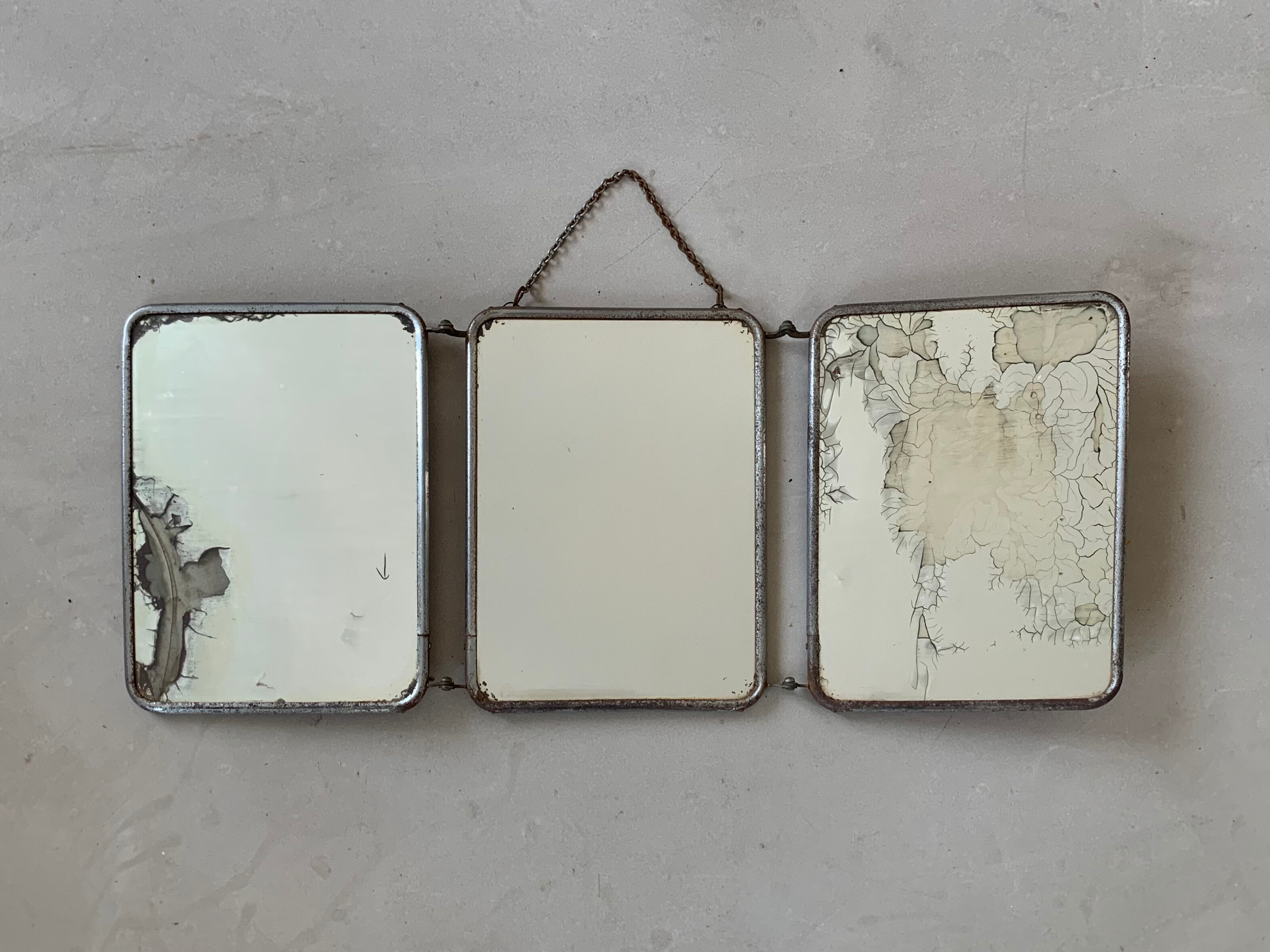 Miroir triptyque ancien