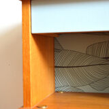 60s-old bedside wood - blue