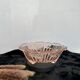 Glass rosaline flat cut on feet art deco