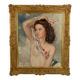 Portrait dénudé d’une jeune femme au foulard, Maurice Ehlinger, Circa 1940