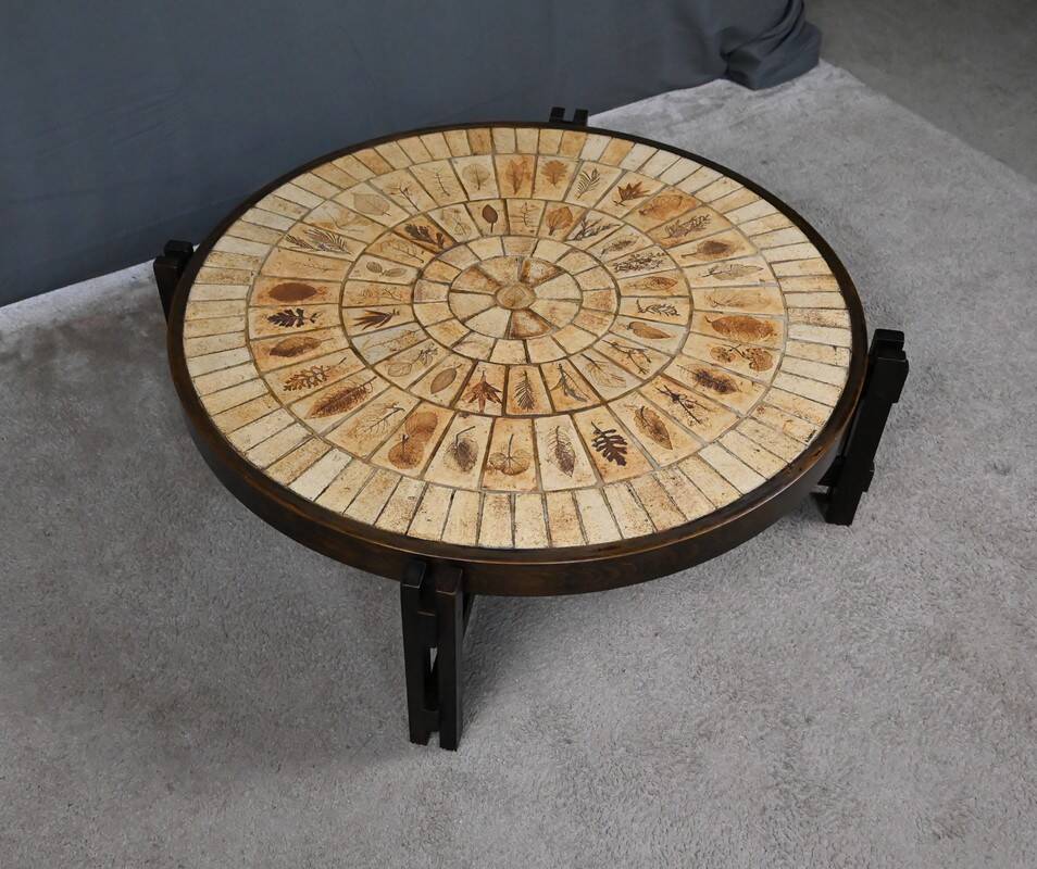 Table basse signée R. Capron, collection les Herbiers, Vallauris – 1960