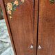 Vintage wooden doll wardrobe Art Deco