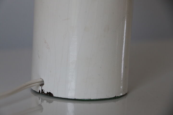 Lampe bois blanc avec abat-jour corde