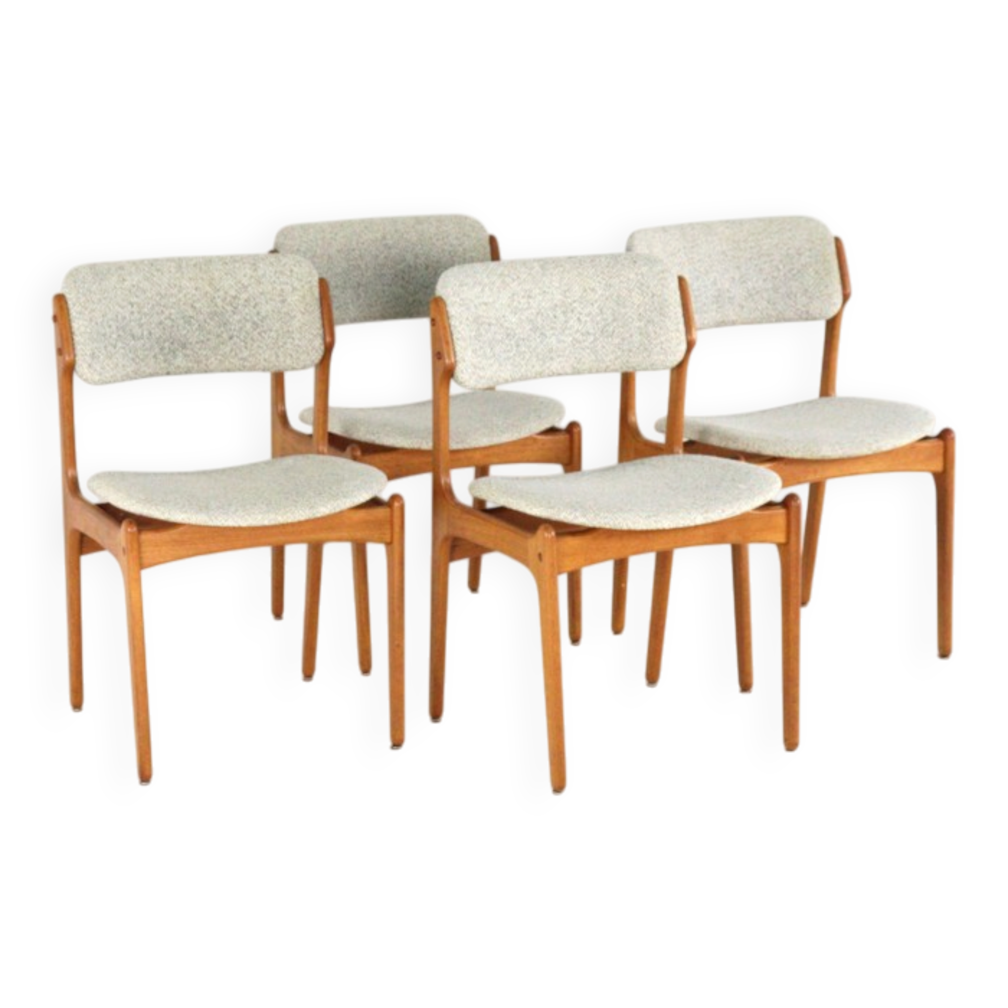 Ensemble de 4 chaises Erik Buch pour O.D. Møbler modèle 49 'Bur'