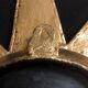 Mirror sun deforming 61 cm in gold metal with gold leaf said witch