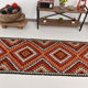 3x9 geometric kilim runner rug, 86x278cm