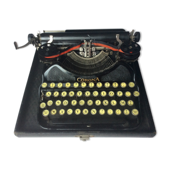 Machine à écrire ancienne CORONA portable -1930
