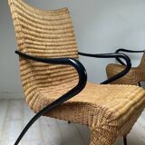 Rare pair of rattan easy chairs - Søren Lund