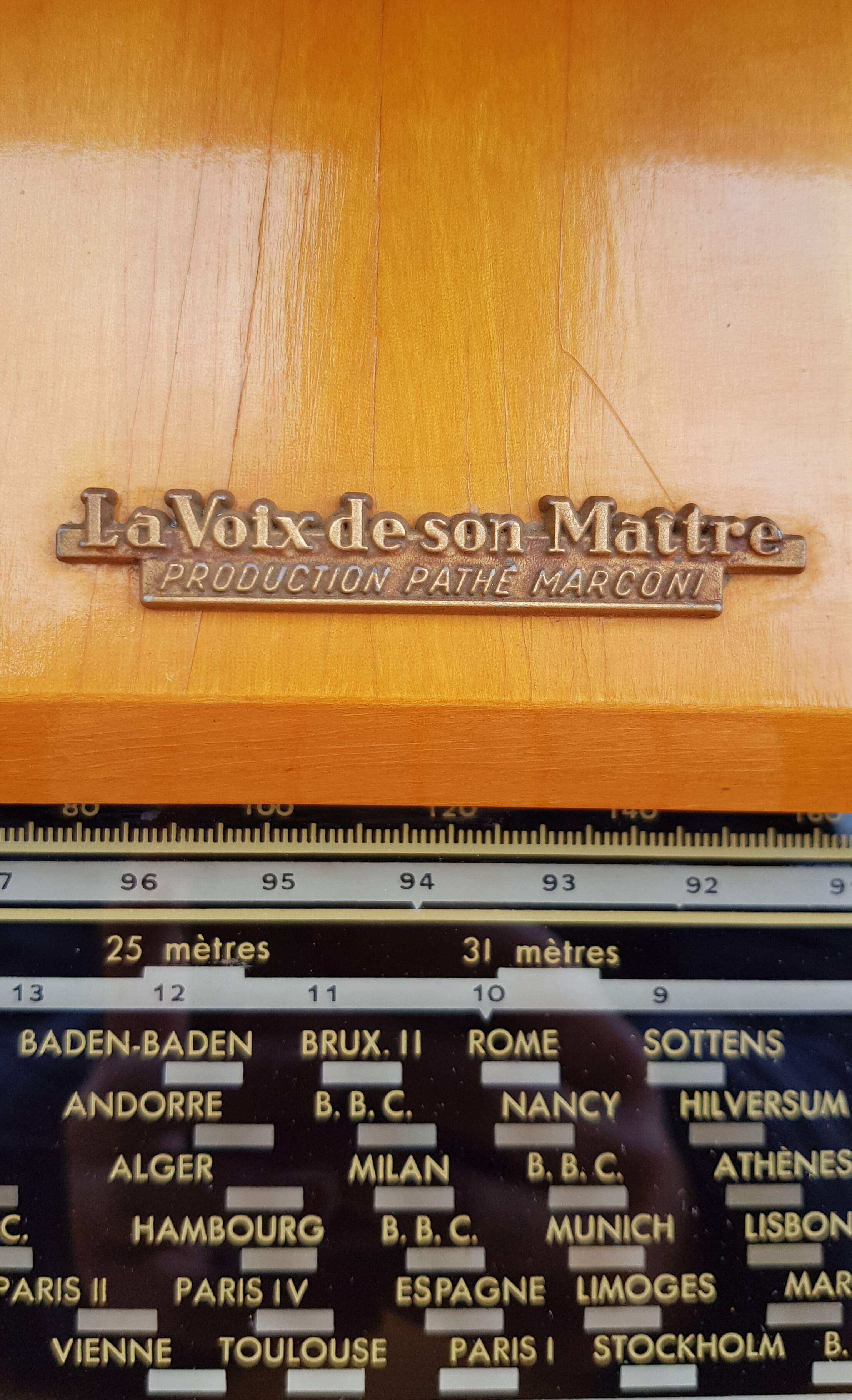 Vintage hifi radio cabinet the voice of his master