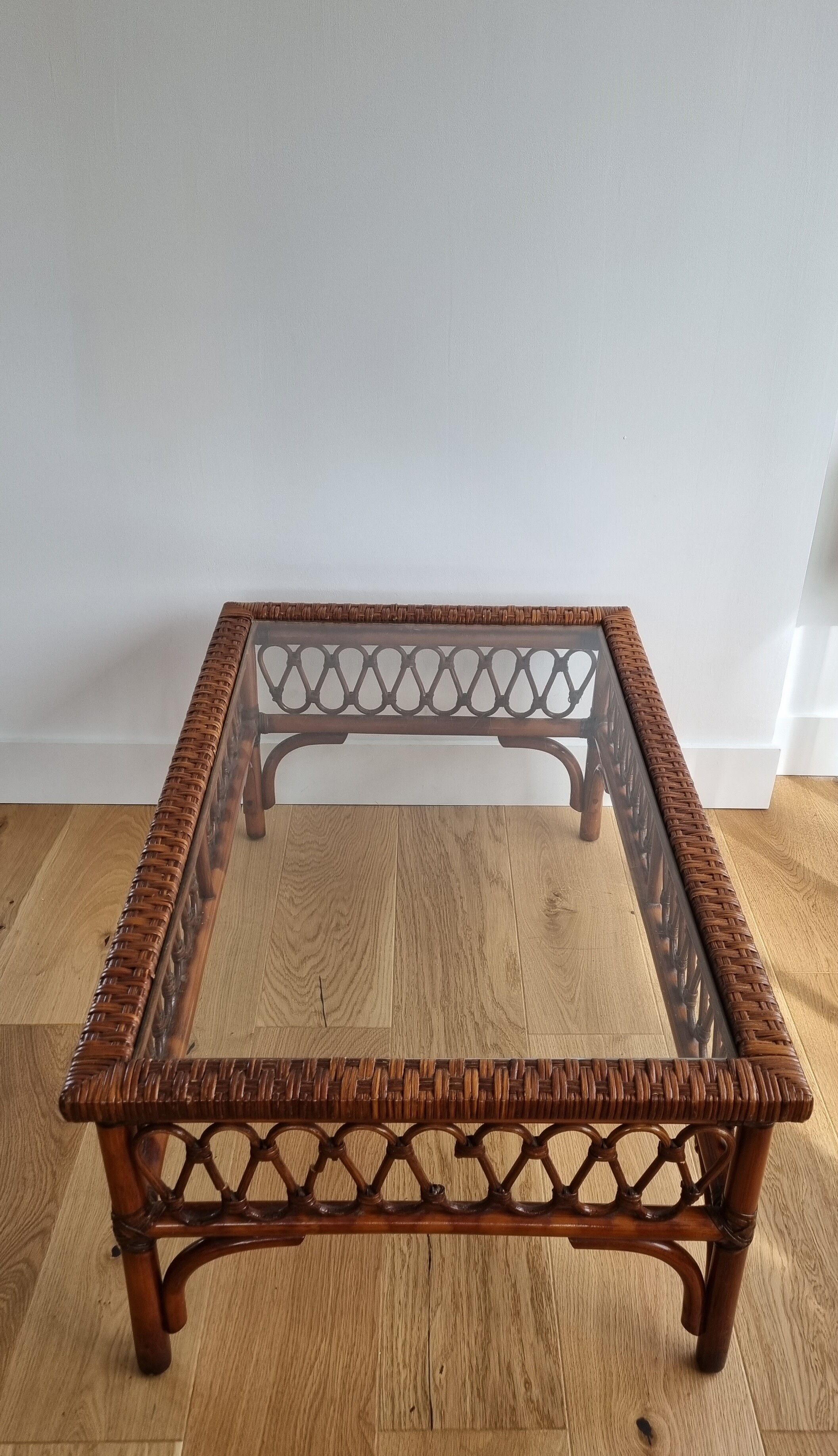 Vintage rattan coffee table