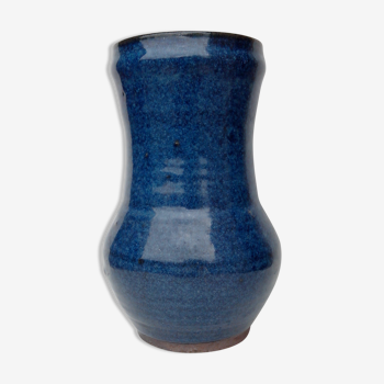 Blue enameled vase