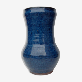 Vase émaillé bleu
