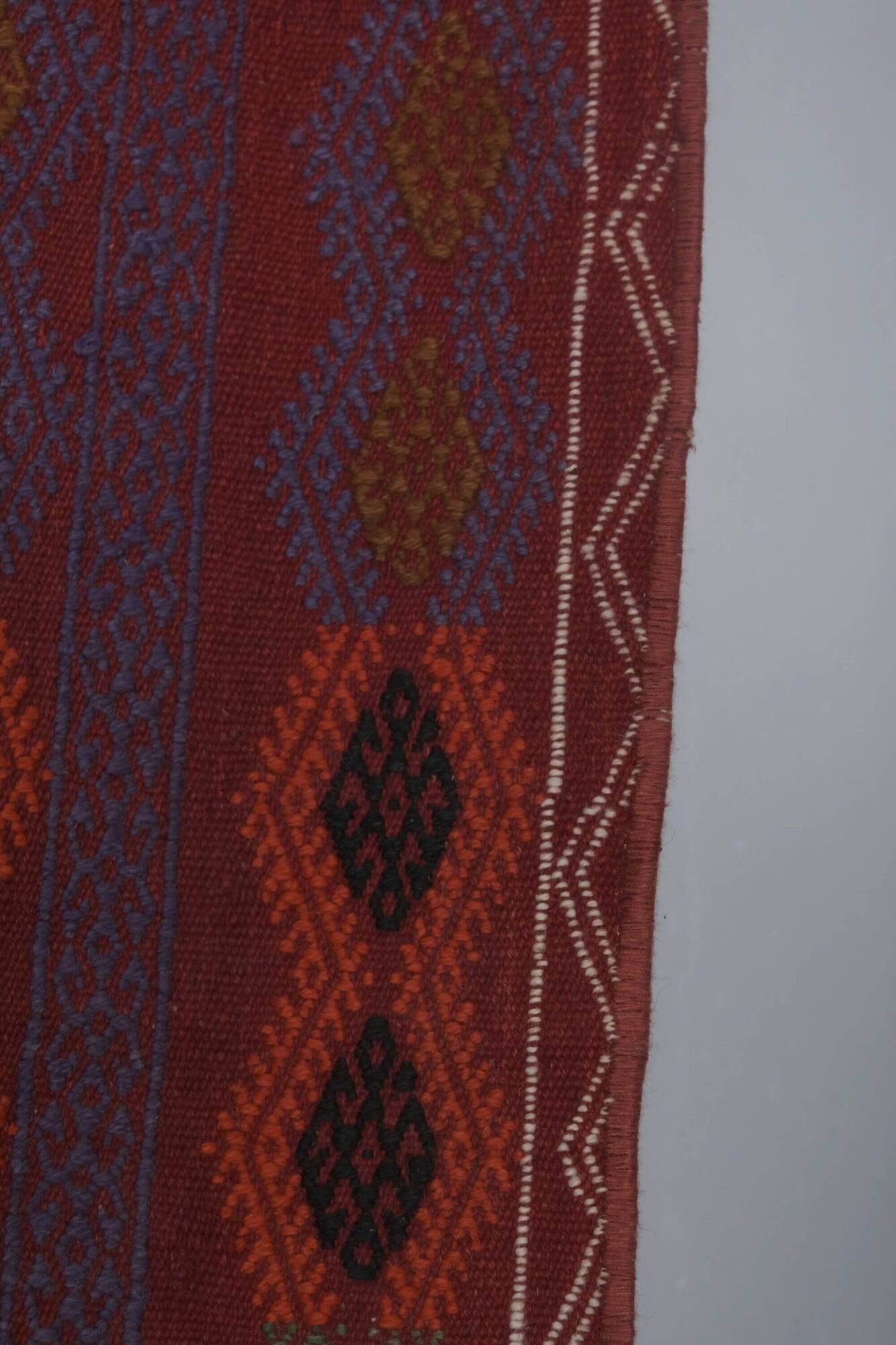 Vintage Turkish hallway rug 123x435 cm