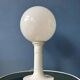 White Space Age table lamp Woja Holland with opal glass shade