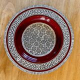 Assiette bois et nacre