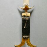 Gold metal flare wall lamp Ferro Art 60/70s