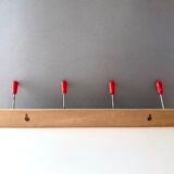 70s wooden cloakroom