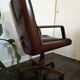 Kiruna executive chair by Luigi Vaghi (1975) – Black leather and tec