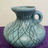 Vintage handle vase blue jeans Austruy Despinasse