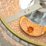 Mid-Century Czech Crystal and Brass Wall Lamp in Brass, 50s, set of 2