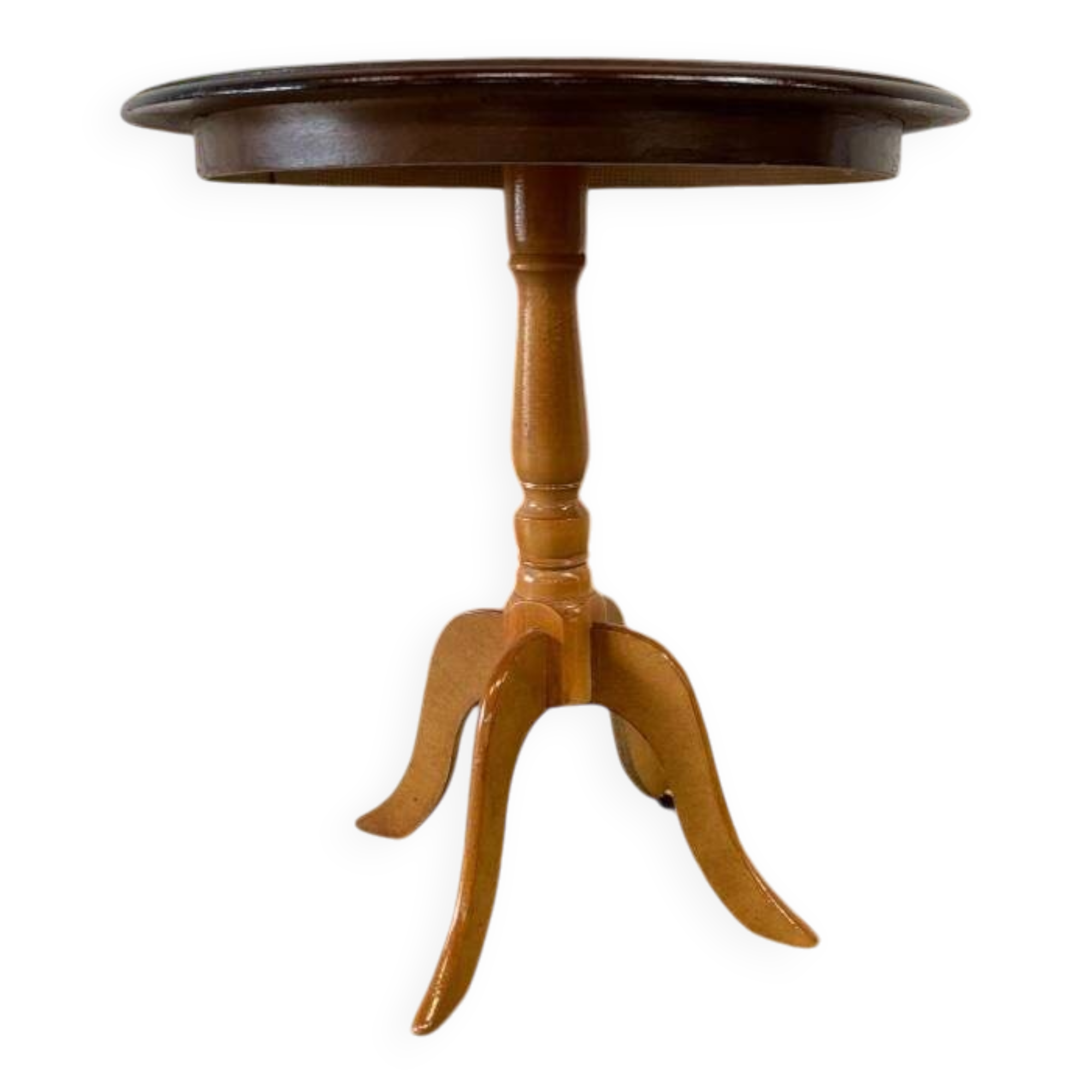 Vintage round wooden side table