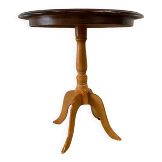 Table d'appoint ronde vintage en bois