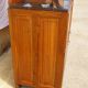 Solid walnut sideboard, moustache legs, black marble top.