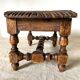 Tabouret bas en bois sculpté style Breton