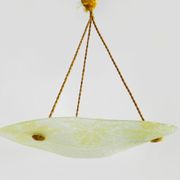 Suspension basin Art Deco 1 Fire, in yellow and transparent glass. Year 30