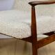 Fauteuil vintage GFM 300-202 design J.Kedziorek Loft années 70 en bouclée beige - 2 pièces disponibles