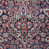 Oriental persian carpet red wool area rug 61x73cm