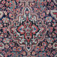 Oriental persian carpet red wool area rug 61x73cm