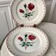 Set of 6 flat plates Badonviller model pinks 30s