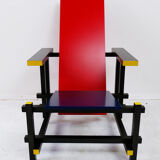 Gerrit Rietveld Red & Blue Chair by Cassina