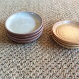 Set of 7 stoneware plates
