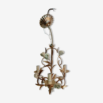 Gold metal spike chandelier