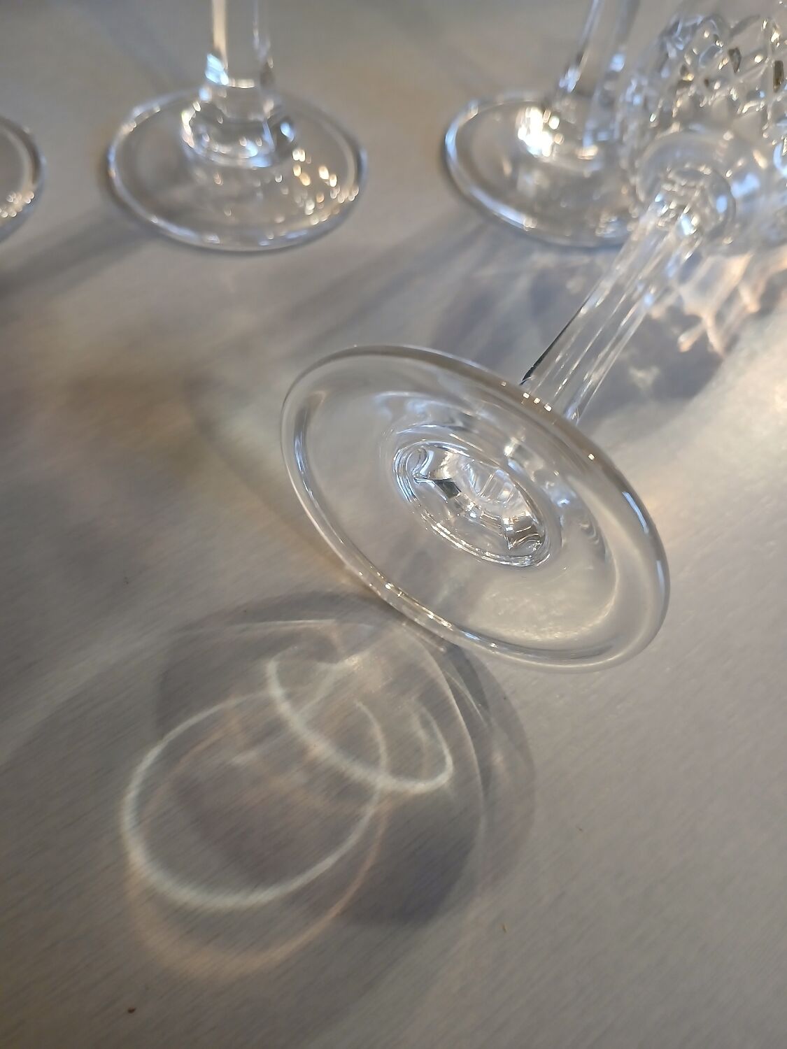 4 antique stemmed glasses