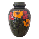 Vase de sol en céramique brutalisme, grand, milieu du siècle, années 1960.