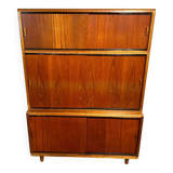 Mid century retro vintage teak stacking bookcase