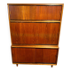 Mid century retro vintage teak stacking bookcase