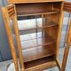 Two-door mahogany display cabinet