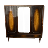 Armoire en bois avec miroir — style mid-century