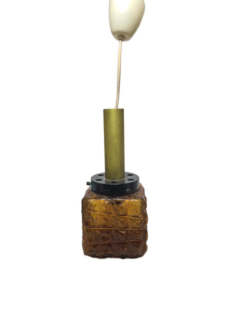 Lampe suspendue en verre figuratif vintage, Pologne, années 1970